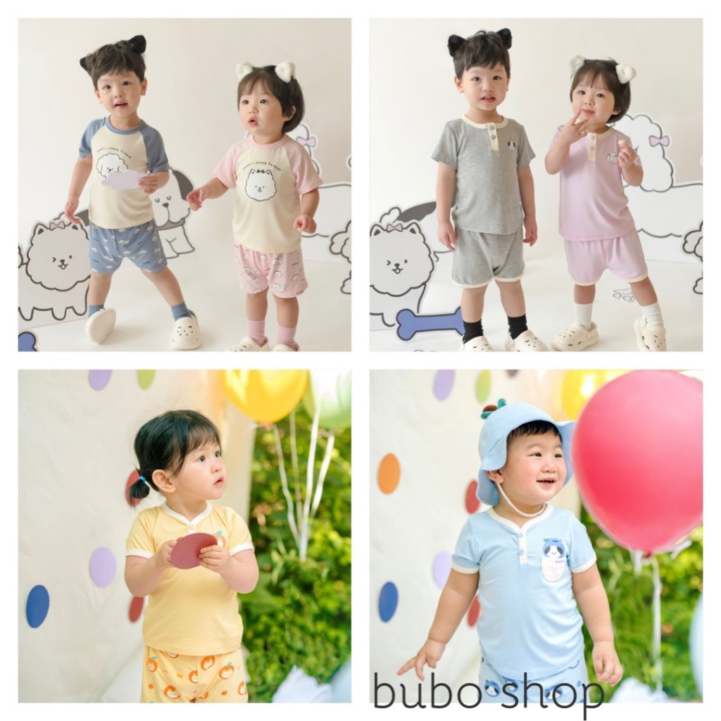 { embes bộ cộc 6m-4y } bộ cộc thun tăm cao cấp cho bé trai và bé gái siu xinh