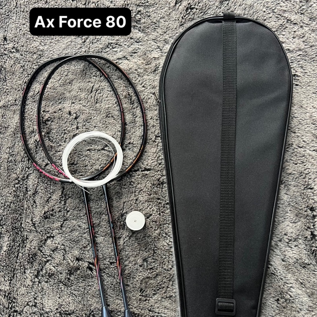 Vợt Cầu Lông Axforce 80 khung carbon căng sẵn 11kg cước bg65ti(tặng túi đựng+cuốn cán)