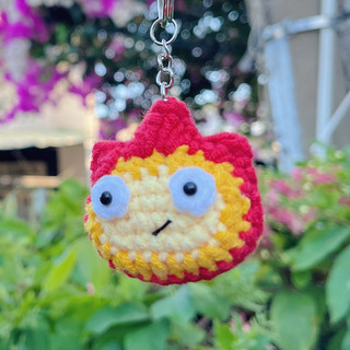 “côn gát lửa băng 🔥 ❄️” - MÓC KHOÁ THÚ LEN ú nu ú nần Handmade