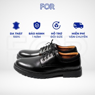 Giày tây FOR Modern Derby da bò cao cấp có phong gọn, mũi tròn dễ dàng phối đồ phù hợp mọi lứa tuổi GF05