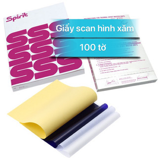 100 tờ giấy than scan in hình xăm