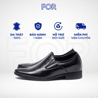Giày lười nam FOR da bò cao cấp với thiết kế lên dáng cực xịn, chất liệu đế cao su siêu bền, chắc chắn DNLF01