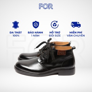 Giày da nam đẹp FOR cổ cao với thiết kế cao cấp, chất liệu đế cao su non siêu êm, bền chắc bảo hành 12 tháng BF05