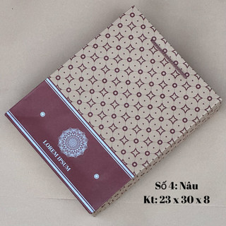 { giá sỉ } 10 Túi Giấy Đựng Quà - Túi Quà Tặng - Họa Tiết Nhiều Hoa Văn - Túi Giấy kraft cứng