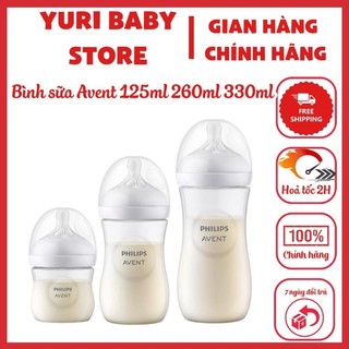 Bình sữa Avent Natural 125ml 260ml 330ml mẫu mới núm Y cắt tùy chọn núm