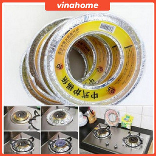 Combo 10 miếng giấy bạc lót bếp ga hình tròn