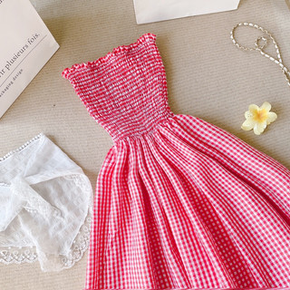 Đầm maxi caro nhúng ngực🌷☀️