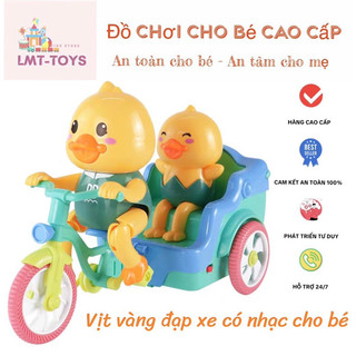 Đồ Chơi Vịt Vàng Đạp Xe LMT-TOYS, Có Nhạc Vui Nhộn Bánh Xe Phát Đèn Sáng, Nhựa An Toàn Cho Bé (Sử Dụng Pin)