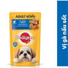 12 gói sốt pedigree 130gr vị gà nấu sốt date 1.2025