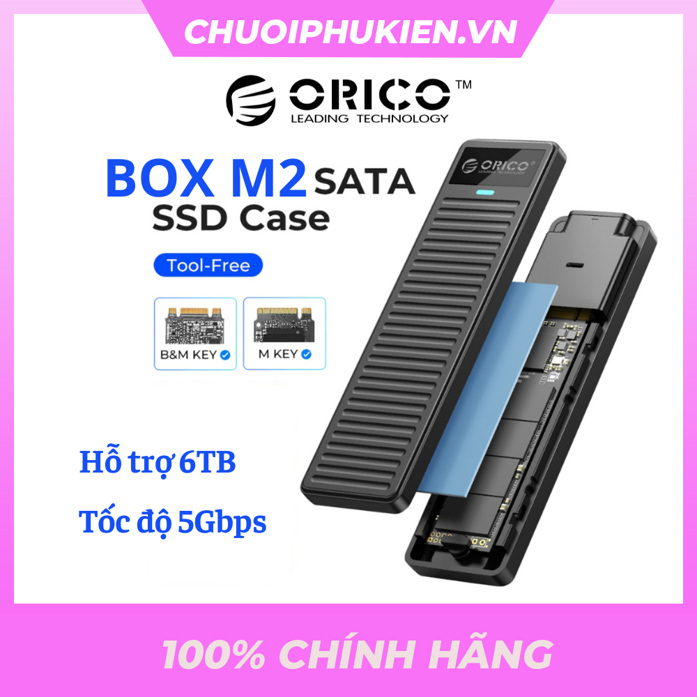 Box ổ cứng M2 sata sang usb-C Orico PDDM2C3 Box M2 ORICO - Hàng Chính Hãng