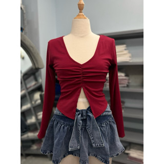 [ SIZE LỚN BIGSIZE 55Kg-100Kg ] AMS15 ÁO NHÚN NGỰC XẺ GIỮA TAY DÀI