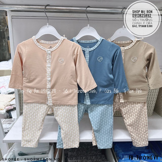 [ Bu Baby ] Bộ Bu sơ sinh dài tay cài giữa Bambus
