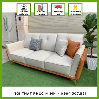 Sofa văng cao cấp - sofa băng 3 chỗ bọc da nhập khẩu