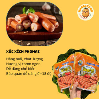 Xúc xích phô mai cho bé siêu thơm, siêu béo ngậy, giàu dinh dưỡng chiên rán, thả lẩu đều rất ngon ( túi 17c/250g )