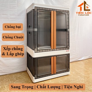 Tủ nhựa cho bé xếp chồng sâu 40cm, tủ quần áo nhựa trẻ em, tủ nhựa lắp ghép không cần lắp đặt
