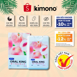 Xịt thơm miệng XTOY Oral King, hương hoa quả, thơm ngọt vị đào, miệng thơm cấp tốc, the mát, Chai 20ml