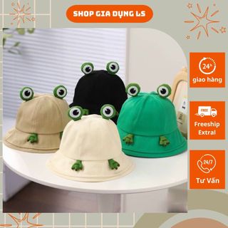 Mũ, nón tai bèo hình ếch dễ thương, nón bucket hoạt hình phong cách hàn quốc