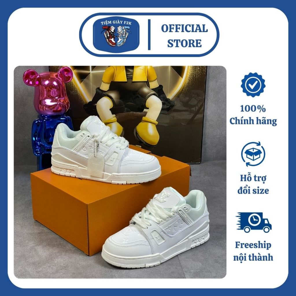 Giày thể thao Sneaker_LV trắng Siêu Cấp dành cho cả nam và nữ_Tiệm Giày F2K