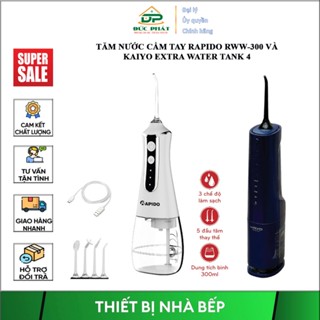 Máy Tăm nước cầm tay Rapido RWW-300, Kaiyo Extra Water Tank 4, vệ sinh răng miệng, tiện lợi du lịch