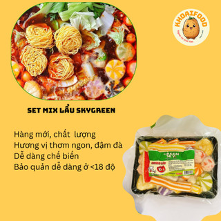 SET VIÊN THẢ LẨU TOKBOKKI SKYGREEN 500G FULL VIÊN LẨU NGON BỔ RẺ khay 500g