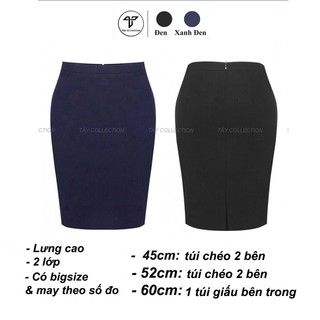Chân váy công sở 2 lớp cao cấp Tây Collection, chân váy bút chì thiết kế form chuẩn vải đẹp có bigsize