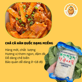 Chả cá Hàn Quốc, chả cá dạng miếng thả lẩu, nấu canh, làm lẩu cay tokbooki, chiên rán, xào rau củ siêu ngon