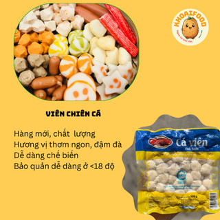 Cá viên chiên làm xiên que, thả lẩu chiên rán đều ngon hãng Lacusina