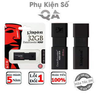 Usb kingston dt100 g3 64gb /32gb /16gb, tốc độ cao 100 mb/s, có nắp trượt, usb 3.1/3.0 - usb g3
