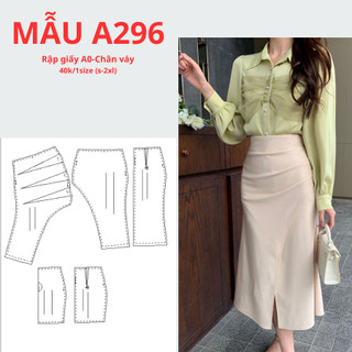 Rập giấy a0 chân váy -mã a296