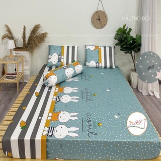 Bộ ga chống thấm PT chính hãng kèm vỏ gối chống thấm cao cấp cho bé chất thun lụa