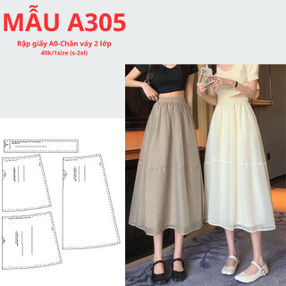 Rập giấy a0 chân váy -mã a305