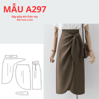 Rập giấy a0 chân váy - mã a297