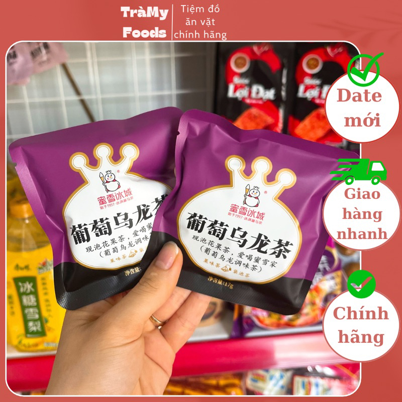 Trà ô long Mixue đường phèn hương nho 17g, Trà túi lọc Mixue vị nho 17g