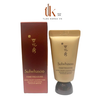 Sữa Rửa Mặt Thông Đỏ Sulwhasoo Timetreasure Extra Creamy Cleansing Foam 15ml