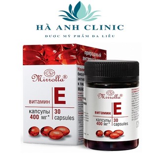 Vitamin E Đỏ Nga Mirrolla 400mg Viên Uống e đỏ nga 270mg Chính Hãng Nga