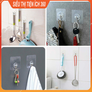 Set 5 móc treo dán tường siêu dính 6x6cm