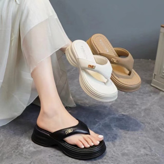  Dép xỏ ngón miu đế xuồng lượn da mềm qccc fullbox Hemin Shoes 