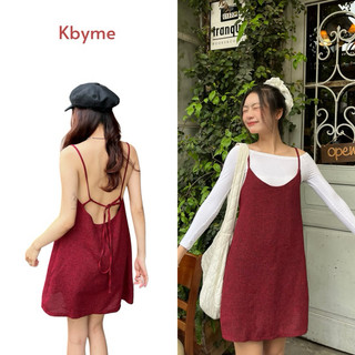 Đầm 2 dây đỏ Sofia Cami Dress form ngắn- Không kèm áo bên trong