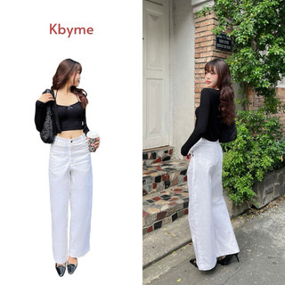 Quần kaki trắng ống rộng basic DANBY Pant