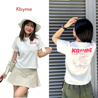 Áo thun Baby Tee Kbyme màu beige cotton 100%