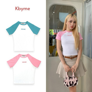 Áo Mini Tee Raglan Kbyme thun gân cotton 100% ôm dáng