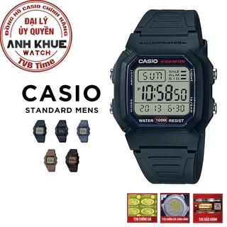 Đồng hồ nam dây nhựa Casio chính hãng W-800 Series (36mm)