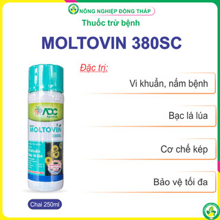 Chế phẩm moltovin 380sc – đặc trị: vi khuẩn, bạc lá lúa