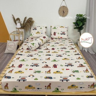 Ga chống thấm cho bé chính hãng PT hoa văn đẹp bảo vệ đệm không nóng bí bé tè lau là sạch