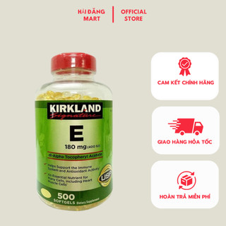 Viên uống bổ sung vitamin e mỹ kirkland 400iu 500, viên uống hỗ trợ làm đẹp, chống lão hóa, đẹp da