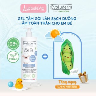 Gel tắm gội làm sạch dưỡng ẩm toàn thân cho em bé Chính hãng Evoluderm 500ml (9135)
