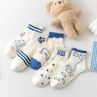 Tất vớ nữ cổ ngắn hoạ tiết gấu xanh dễ thương hot trend