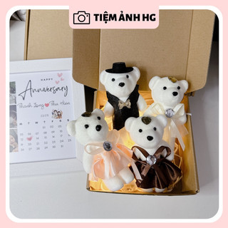 Gấu xốp Teddy mini dễ thương trang trí hộp quà, gấu tốt nghiệp, làm bó hoa