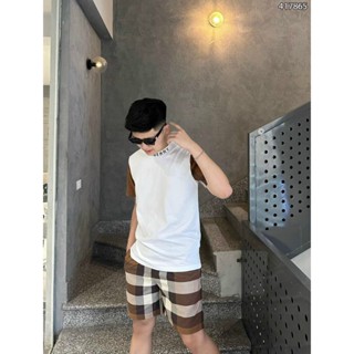 Bộ Thể Thao BBR Nam Nữ Cộc Tay Bản Basic. Bộ Quần Áo Cộc Tay Burberry Hotrend Hè 2024