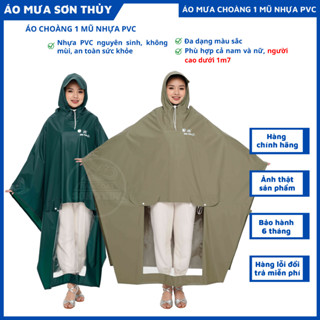 Áo Mưa Nhựa PVC Nguyên Sinh Một Người Chùm Toàn Thân Áo Mưa Sơn Thủy Chống Thấm Nước Tuyệt Đối - CKA